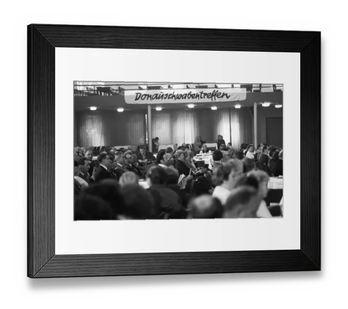 Framed Print : The meeting of the Danube Swabians in the Westafelenhalle in Dortmund in 1970