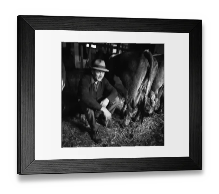 Framed Print : Farmer in Sauerland ca. 1966, Germany, Europe