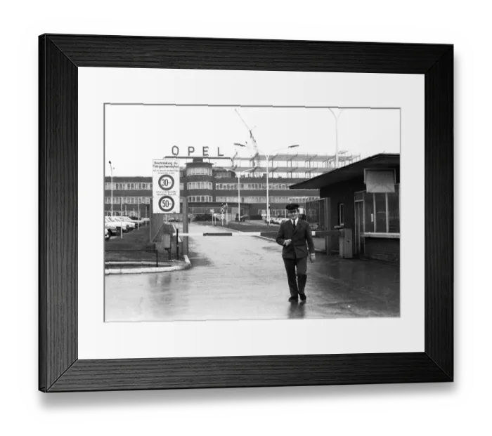 Framed Print : The Opel plant in Bochum, here on 2 February 1972
