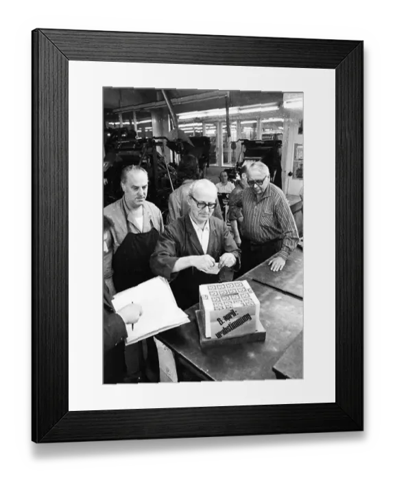 Framed Print : In the collective bargaining dispute in the printing industry