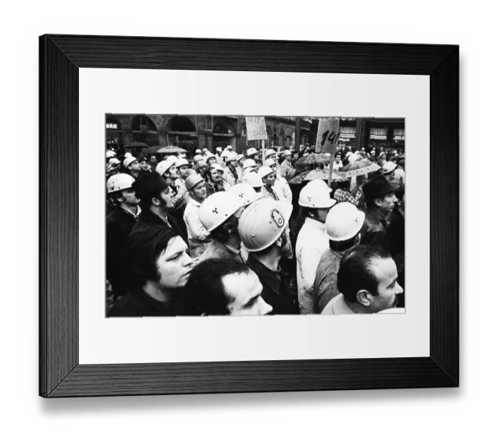 Framed Print : With a spontaneous strike and demonstration