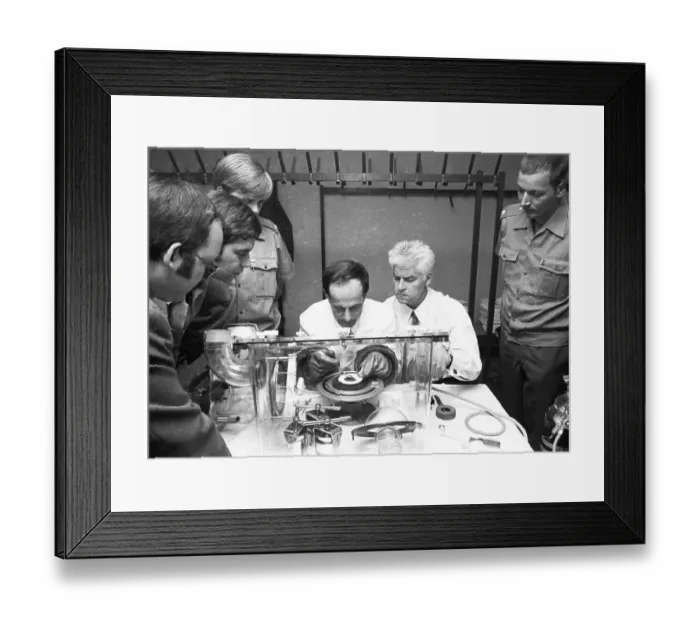 Framed Print : A delegation of scientists from the USSR visited Germany to exhibit space technology Framed Print : A delegation of scientists from the USSR visited Germany to exhibit space technology