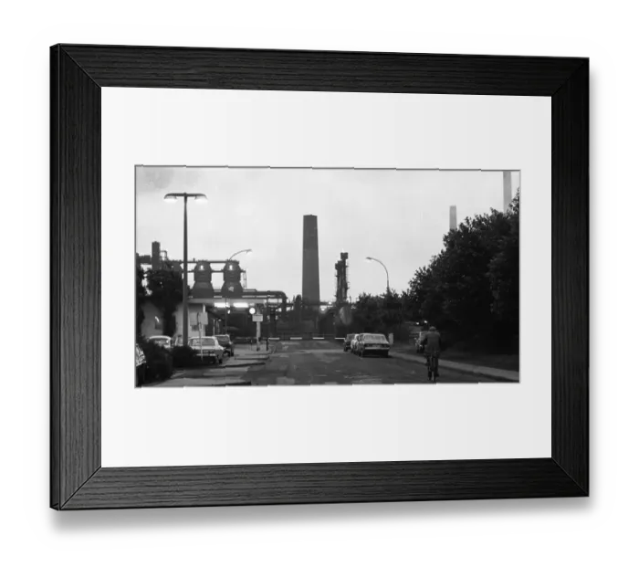 Framed Print : The Ruhr area in the summer of 1973 - here on 6-8 August 1973 - in Dortmund and Essen
