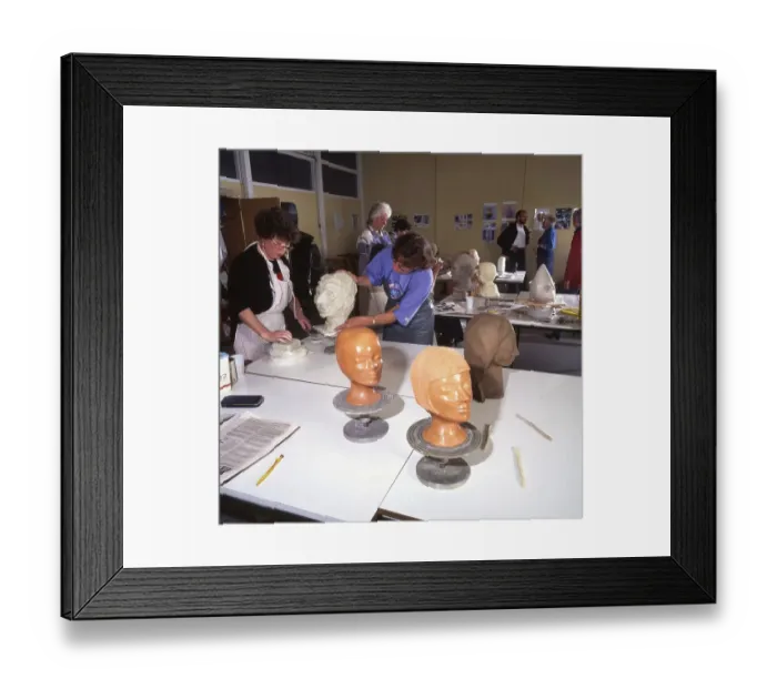 Framed Print : Further education at the Volkshochschule