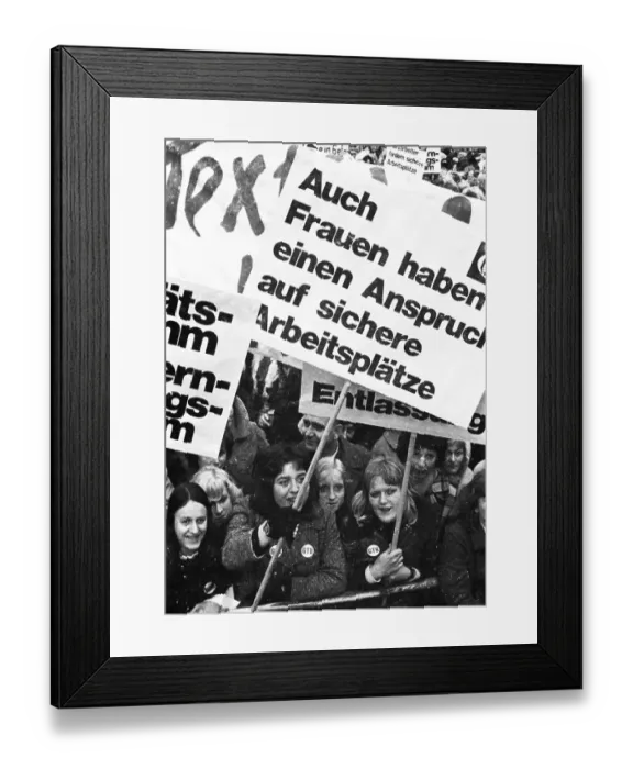Framed Print : The Textile and Garment Workers Union (GTB) demonstrated in Bonn with about 10 Framed Print : The Textile and Garment Workers Union (GTB) demonstrated in Bonn with about 10