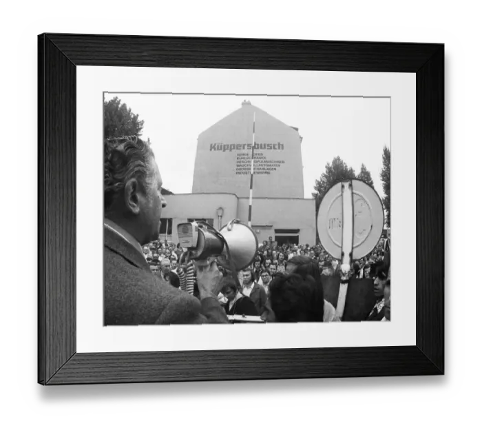 Framed Print : Profits of the employers and the strong inflation were in Gelsenkirchen