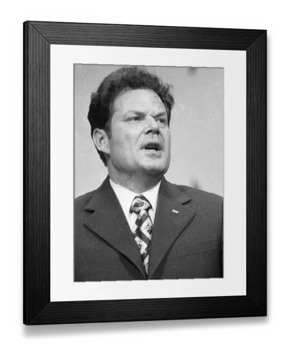 Framed Print : The Party Congress of the German Communist Party (DKP) on 1-4 November 1973 in Hamburg