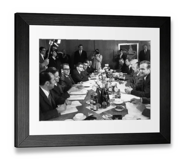 Framed Print : Delegations from the GDR with its leader Michael Kohl Framed Print : Delegations from the GDR with its leader Michael Kohl