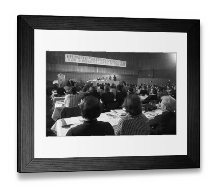 Framed Print : The Federal Congress 72 of the Young Socialists in the SPD on 26
