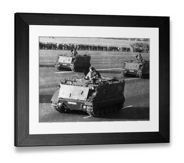 Framed Print : The field parade, a weapons display by all units of the Bundeswehr and NATO on 22 March 1972 in Wunstorf Framed Print : The field parade, a weapons display by all units of the Bundeswehr and NATO on 22 March 1972 in Wunstorf