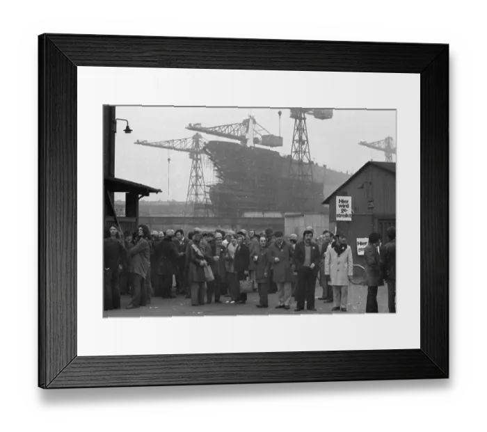 Framed Print : The collective bargaining dispute (strike) of the Industrial Union of Metalworkers (IG Metall) Framed Print : The collective bargaining dispute (strike) of the Industrial Union of Metalworkers (IG Metall)