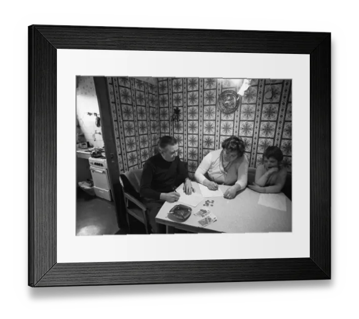 Framed Print : The inflation rate and inflation of the 1970s increasingly burdened working class families