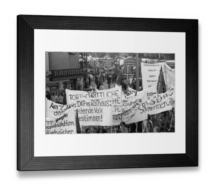 Framed Print : During the IV Federal Congress of the DKP-affiliated SDAJ