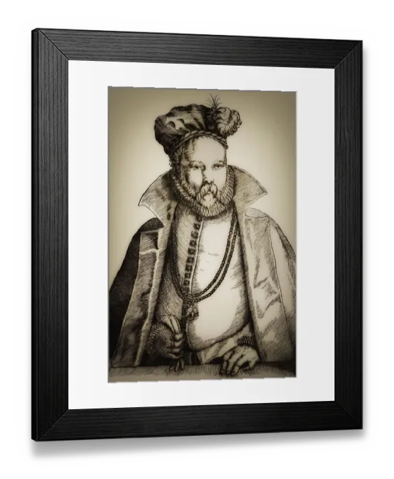 Framed Print : Tycho Brahe, 1546 - 1601, Danish astronomer and writer