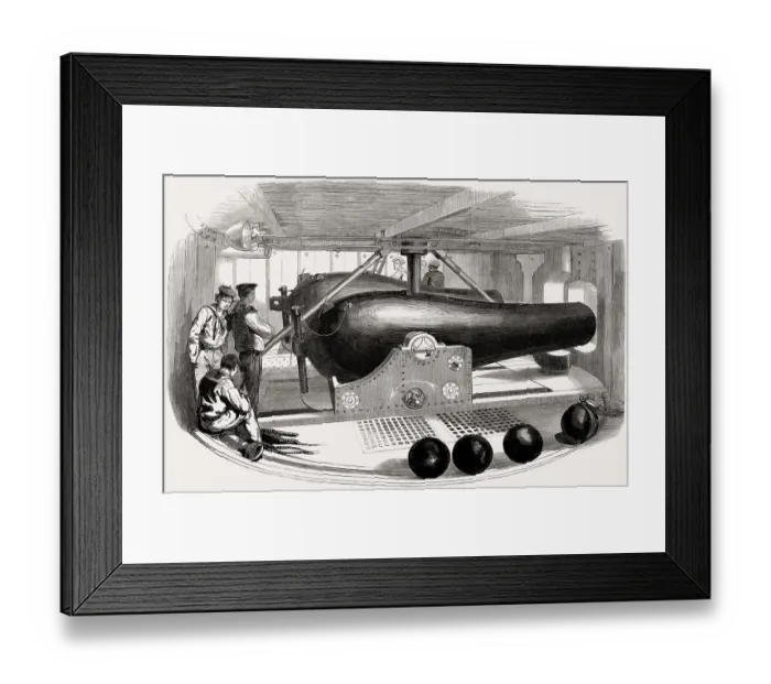 Framed Print : 50-pounder Dahlgren gun, American Civil War