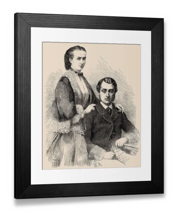Framed Print : Prince Albert Edward (later King Edward VII) and Alexandra of Denmark