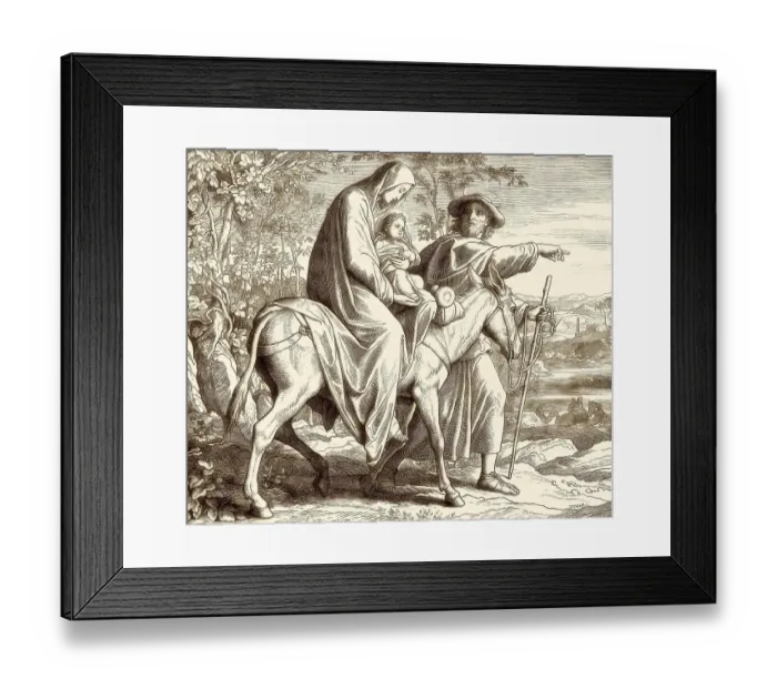 Framed Print : Flight to Egypt, by Julius Schnorr von Carolsfeld Framed Print : Flight to Egypt, by Julius Schnorr von Carolsfeld
