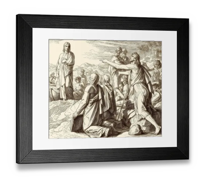 Framed Print : Witness of John the Baptist, New Testament