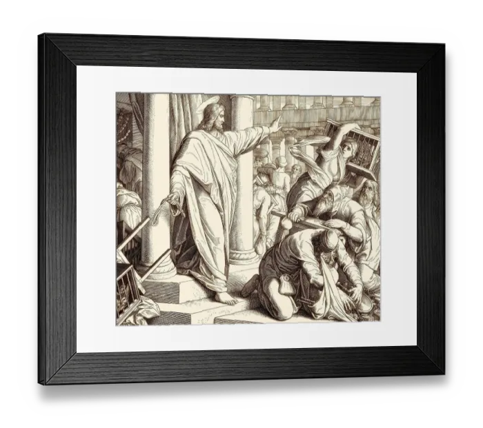 Framed Print : The cleansing of the Temple, New Testament Framed Print : The cleansing of the Temple, New Testament