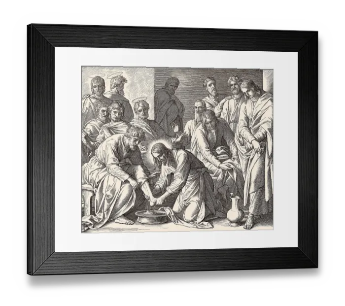 Framed Print : Jesus Washes the Disciples Feet Framed Print : Jesus Washes the Disciples Feet
