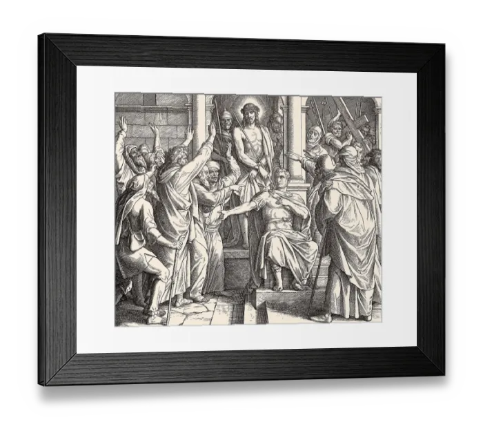 Framed Print : Jesus Delivered To Be Crucified by Pontius Pilate Framed Print : Jesus Delivered To Be Crucified by Pontius Pilate