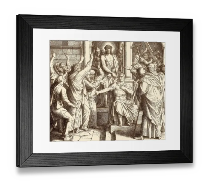 Framed Print : Jesus Delivered To Be Crucified by Pontius Pilate Framed Print : Jesus Delivered To Be Crucified by Pontius Pilate