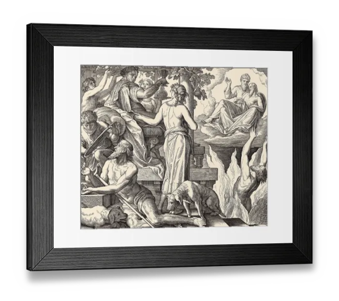 Framed Print : The parable of the rich man and Lazarus