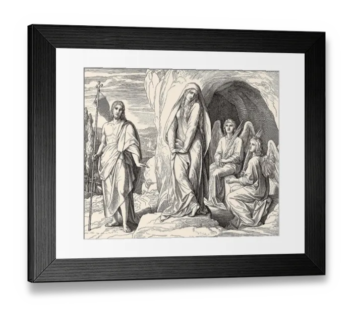 Framed Print : The Empty Tomb, Mary Magdalene