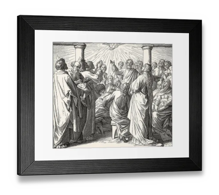 Framed Print : Pentecost, the descent of the Holy Spirit upon the Apostles