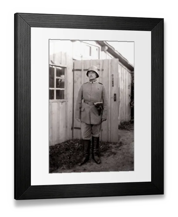 Framed Print : Guards in front of the command
