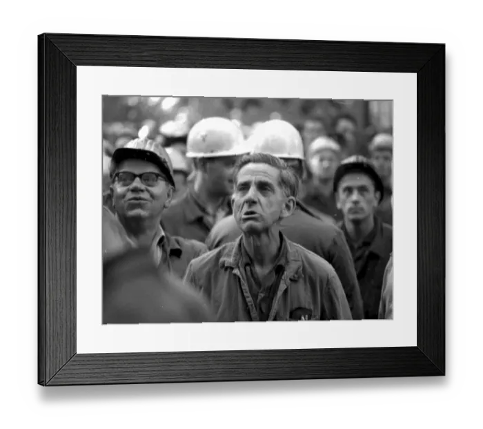 Framed Print : After the spontaneous miners strike in Dortmund