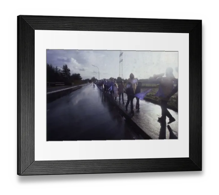 Framed Print : Ruhr area. Human chain of the peace movement ca Framed Print : Ruhr area. Human chain of the peace movement ca