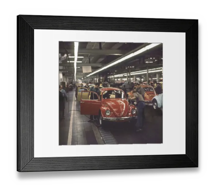 Framed Print : Wolfsburg. VW plant ca. 1972-75. Production