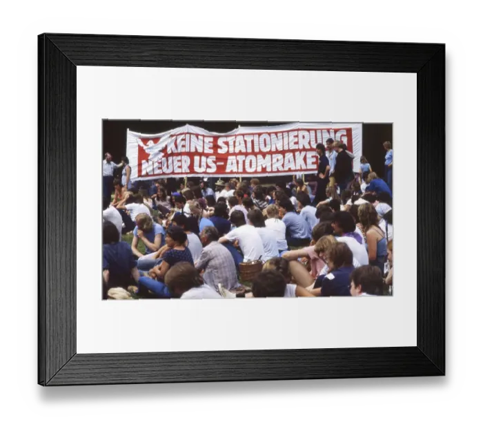Framed Print : Ruhr area. Peace movement 1980s