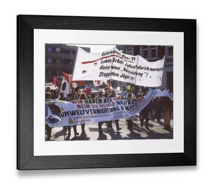 Framed Print : Ruhr area. The Ruhr Easter March on 25. 3. 1989 Framed Print : Ruhr area. The Ruhr Easter March on 25. 3. 1989