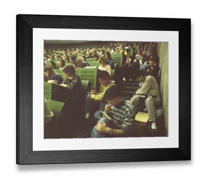 Framed Print : Bochum. Lectures at the Ruhr University with partial overcrowding ca 1990 Framed Print : Bochum. Lectures at the Ruhr University with partial overcrowding ca 1990