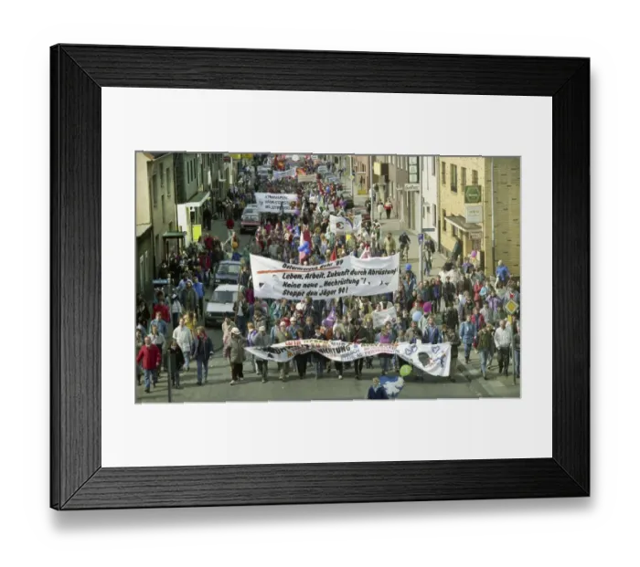 Framed Print : Ruhr area. The Easter March Ruhr 89 on 25. 3. 1989 Framed Print : Ruhr area. The Easter March Ruhr 89 on 25. 3. 1989