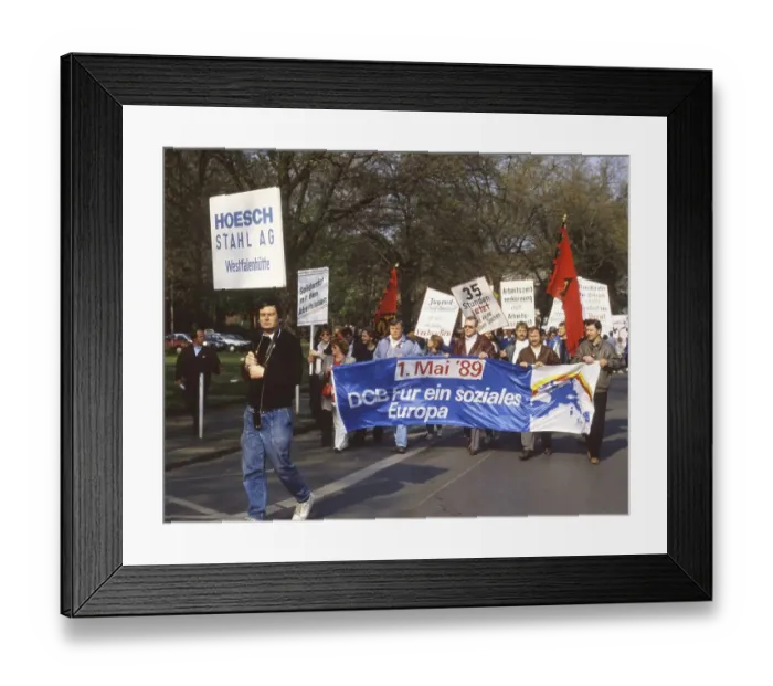 Framed Print : Dortmund. DGB demonstration and rally on 1 Framed Print : Dortmund. DGB demonstration and rally on 1