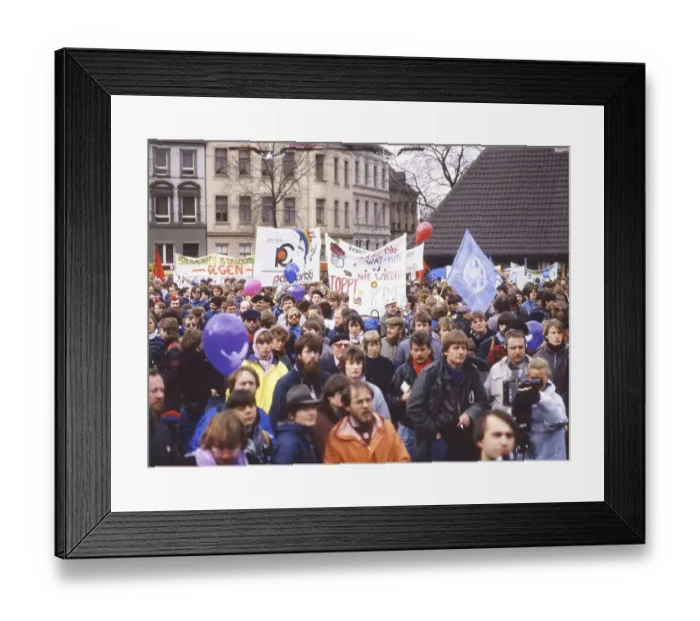 Framed Print : Ruhr area. Easter March Ruhr 86 on 30. 3. 1986