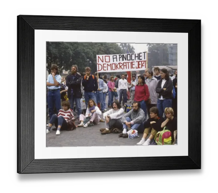 Framed Print : Ruhr area. Chileans against Pinochet ca. 1988