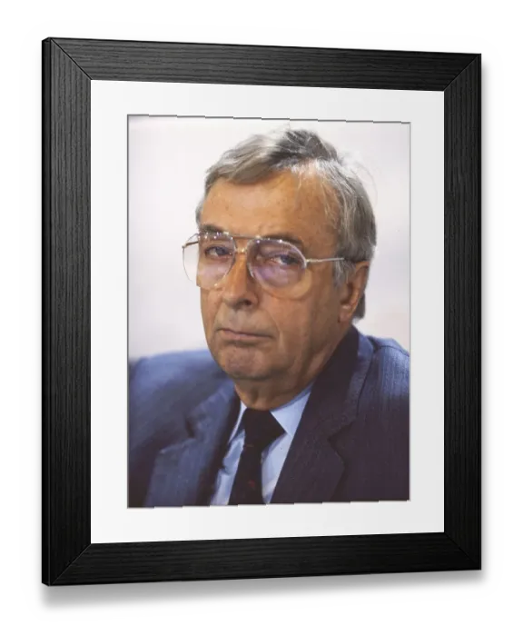 Framed Print : Duesseldorf. Ernst Breit (DGB Chairman) ca. 1988
