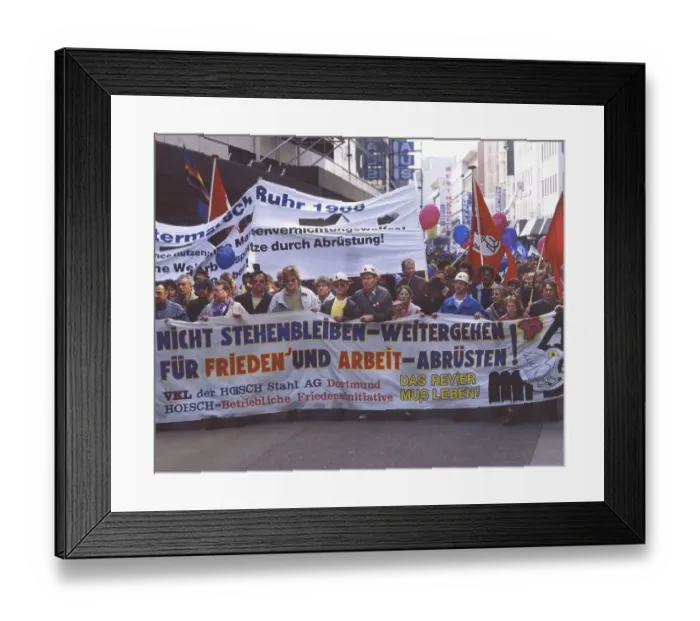 Framed Print : Essen. Easter march Ruhr 1988. Here on 2. 4. 1988 Framed Print : Essen. Easter march Ruhr 1988. Here on 2. 4. 1988