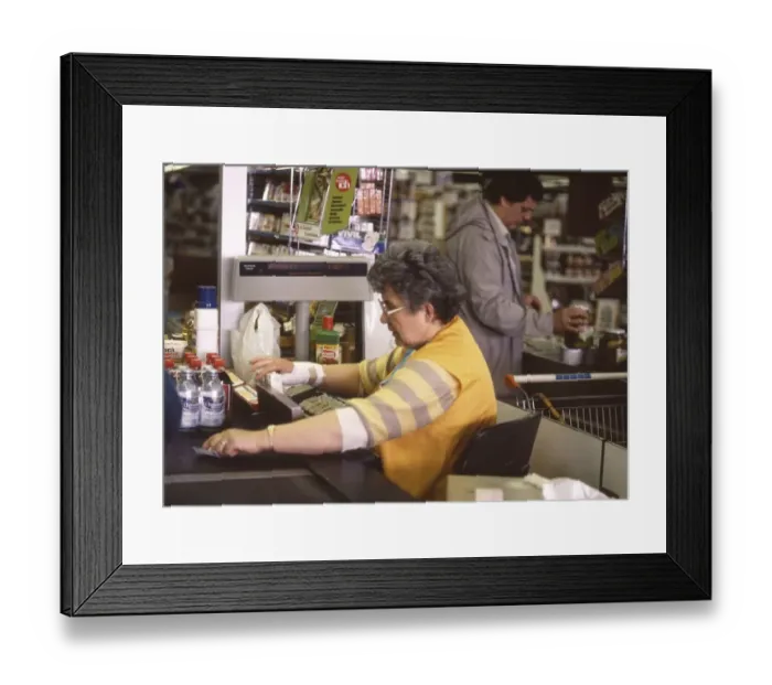Framed Print : Unna. Supermarket Plaza. ca. 1988