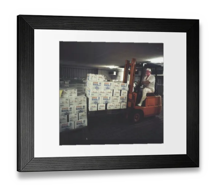 Framed Print : Bochum. Company Westmilch. Dairy. on 22. 5. 1980