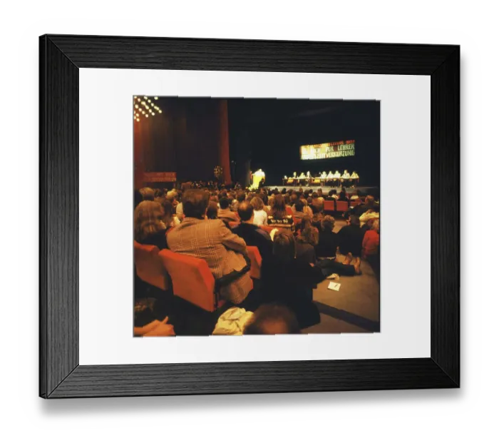 Framed Print : Ruhr area. GEW trade union. Teachers demand shorter working hours
