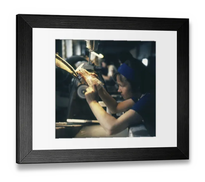 Framed Print : Prague. 80s. Old Town Glass Cutting Shop