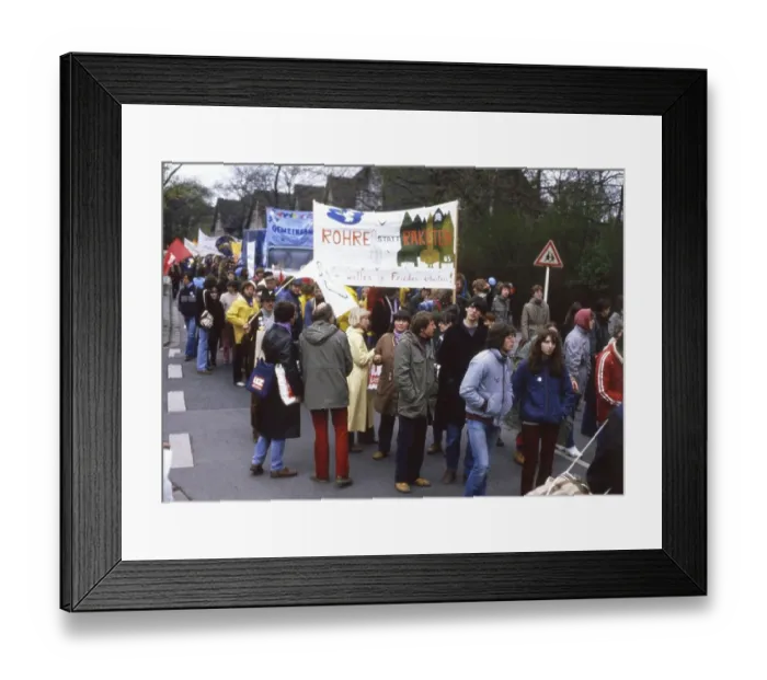 Framed Print : On 11. 4. 82, Ruhr area. Easter march 1982 Framed Print : On 11. 4. 82, Ruhr area. Easter march 1982