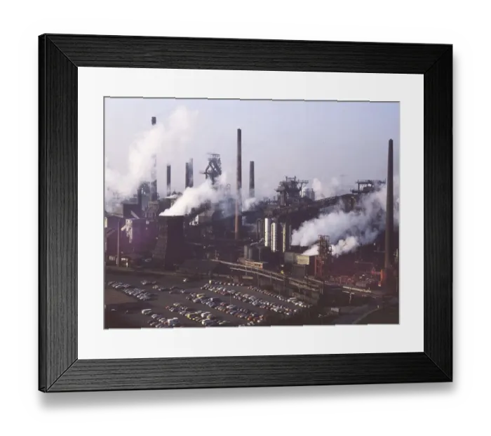 Framed Print : Has not only a certain optical charm but also documents an environmental problem for its neighbours in the Ruhr area
