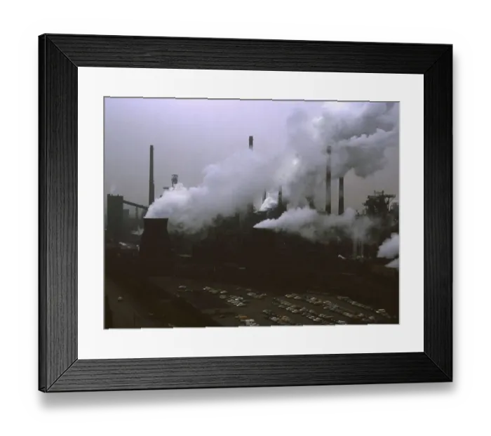 Framed Print : Has not only a certain optical charm but also documents an environmental problem for its neighbours in the Ruhr area Framed Print : Has not only a certain optical charm but also documents an environmental problem for its neighbours in the Ruhr area