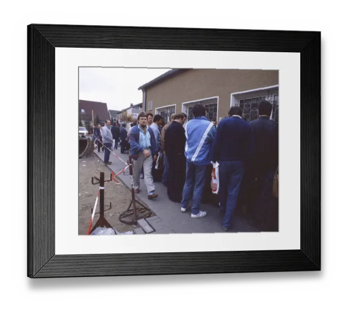 Framed Print : Gymnasium were also used. Immigrants and foreign refugees in North Rhine-Westphalia on 28
